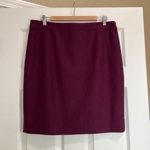 J. Crew Factory Burgundy Pencil Skirt